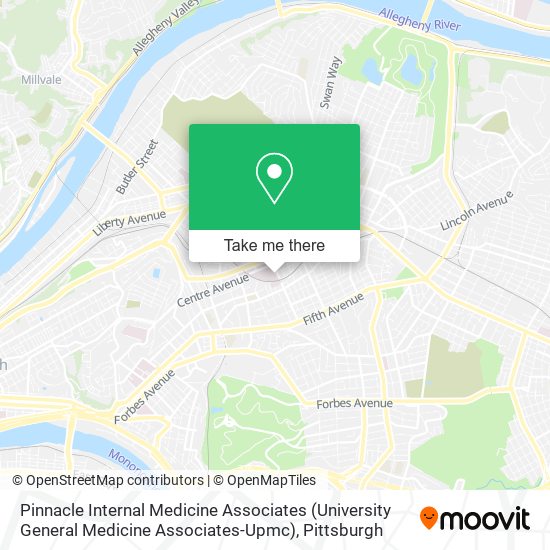 Mapa de Pinnacle Internal Medicine Associates (University General Medicine Associates-Upmc)