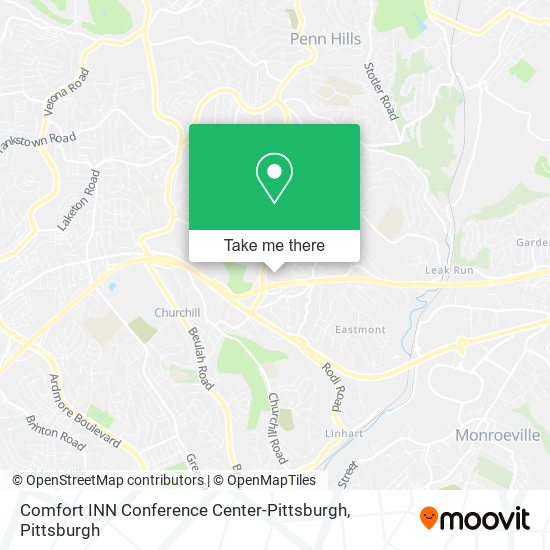 Comfort INN Conference Center-Pittsburgh map