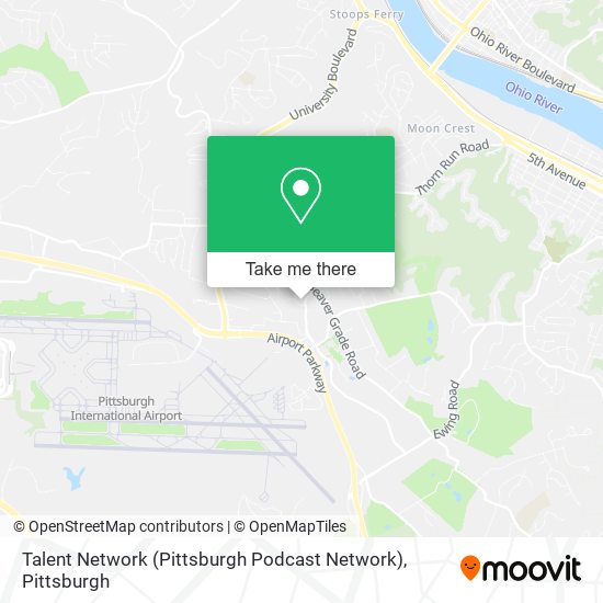 Mapa de Talent Network (Pittsburgh Podcast Network)