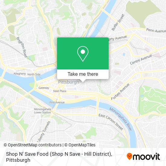 Mapa de Shop N' Save Food (Shop N Save - Hill District)