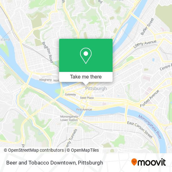 Beer and Tobacco Downtown map