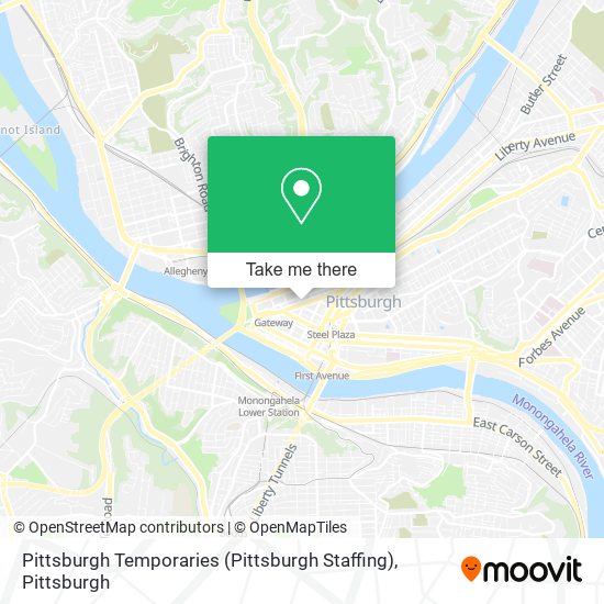 Mapa de Pittsburgh Temporaries (Pittsburgh Staffing)