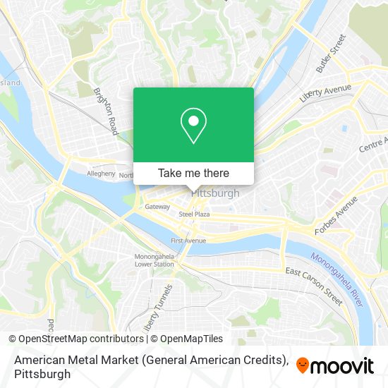 American Metal Market (General American Credits) map