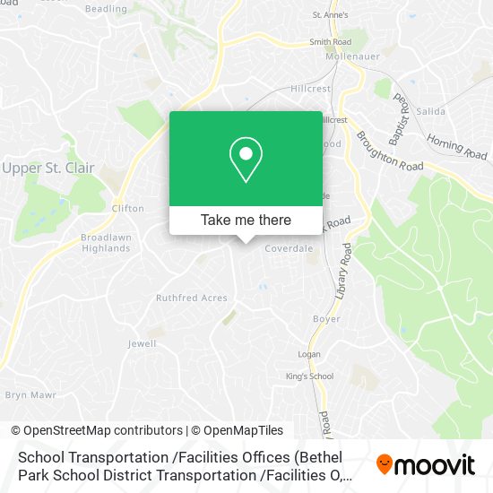 School Transportation /Facilities Offices map
