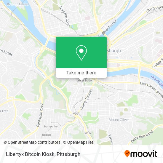 Mapa de Libertyx Bitcoin Kiosk
