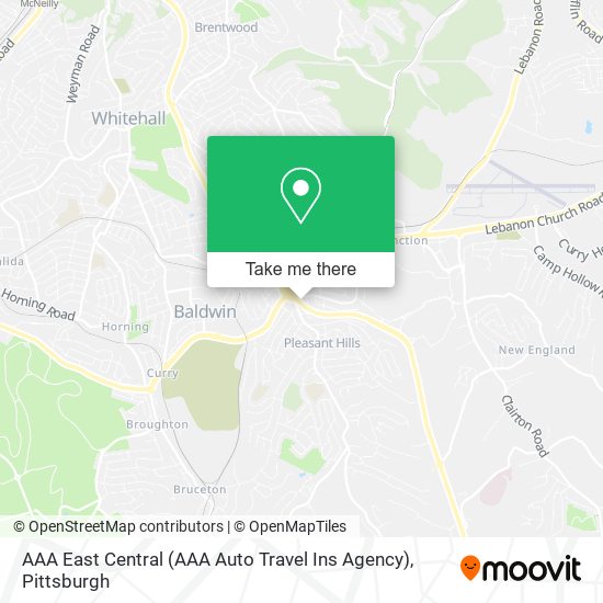 AAA East Central (AAA Auto Travel Ins Agency) map