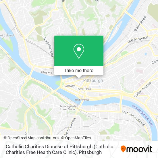 Mapa de Catholic Charities Diocese of Pittsburgh (Catholic Charities Free Health Care Clinic)