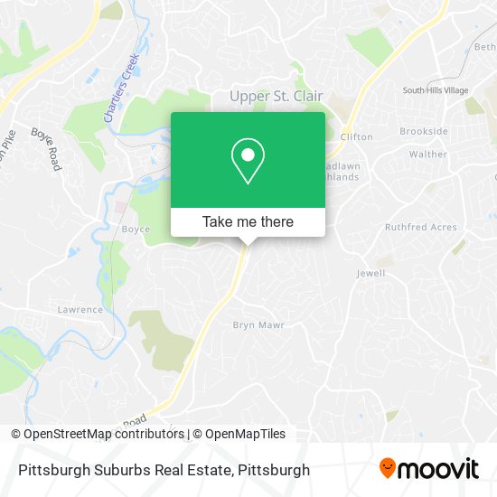Pittsburgh Suburbs Real Estate map