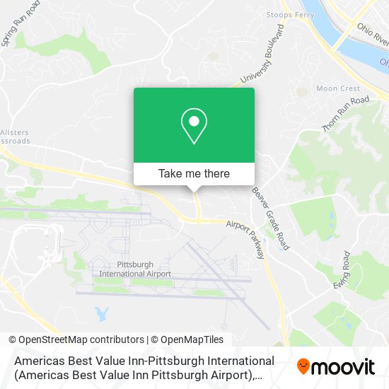 Americas Best Value Inn-Pittsburgh International map