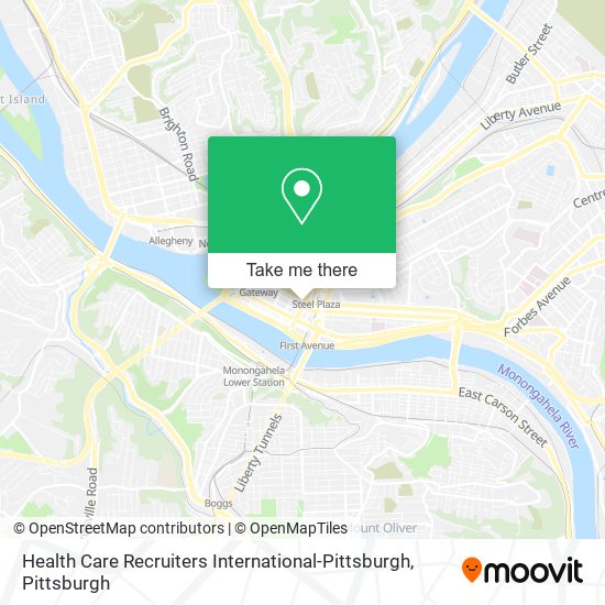 Mapa de Health Care Recruiters International-Pittsburgh