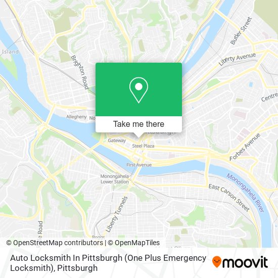 Auto Locksmith In Pittsburgh (One Plus Emergency Locksmith) map