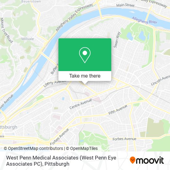 Mapa de West Penn Medical Associates (West Penn Eye Associates PC)
