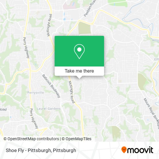 Shoe Fly - Pittsburgh map