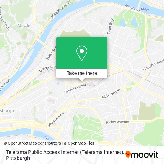 Telerama Public Access Internet (Telerama Internet) map