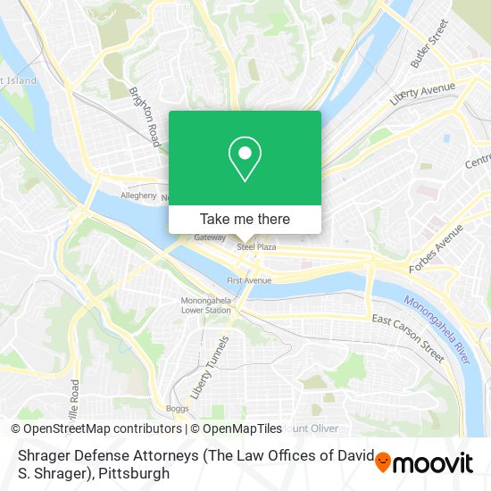 Mapa de Shrager Defense Attorneys (The Law Offices of David S. Shrager)