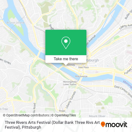 Three Rivers Arts Festival (Dollar Bank Three Rivs Art Festival) map