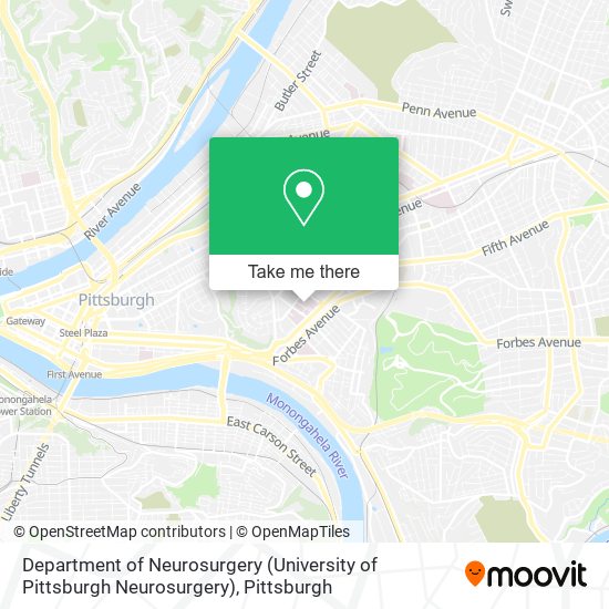 Department of Neurosurgery (University of Pittsburgh Neurosurgery) map