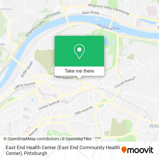 East End Health Center map