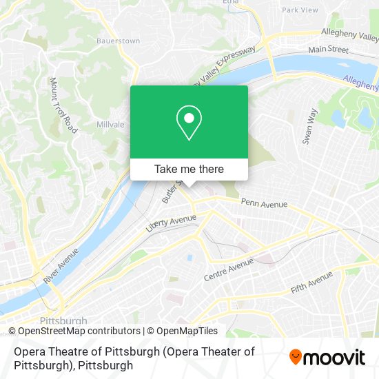 Opera Theatre of Pittsburgh map