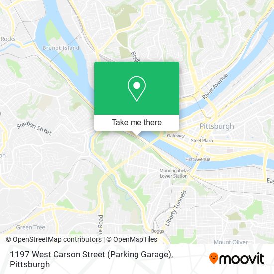 1197 West Carson Street (Parking Garage) map
