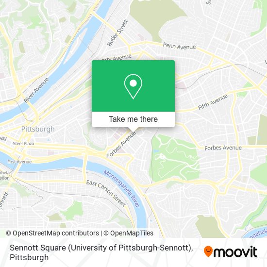 Mapa de Sennott Square (University of Pittsburgh-Sennott)