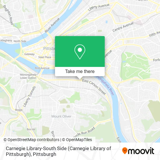 Carnegie Library-South Side (Carnegie Library of Pittsburgh) map