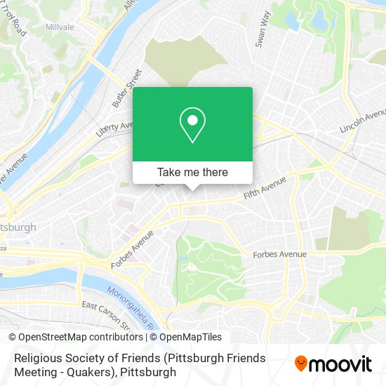 Religious Society of Friends (Pittsburgh Friends Meeting - Quakers) map