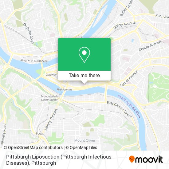 Mapa de Pittsburgh Liposuction (Pittsburgh Infectious Diseases)