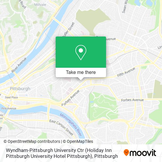 Mapa de Wyndham-Pittsburgh University Ctr (Holiday Inn Pittsburgh University Hotel Pittsburgh)