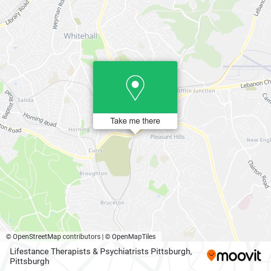 Lifestance Therapists & Psychiatrists Pittsburgh map