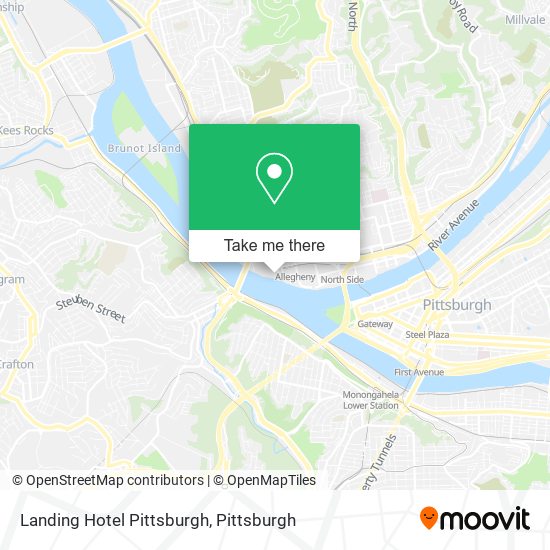 Landing Hotel Pittsburgh map