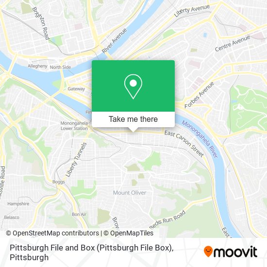 Mapa de Pittsburgh File and Box