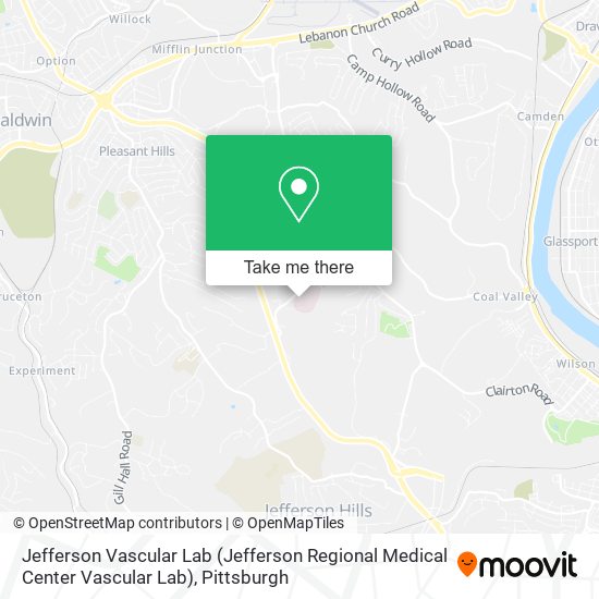 Mapa de Jefferson Vascular Lab (Jefferson Regional Medical Center Vascular Lab)