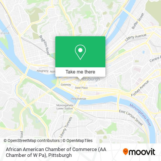 Mapa de African American Chamber of Commerce (AA Chamber of W Pa)
