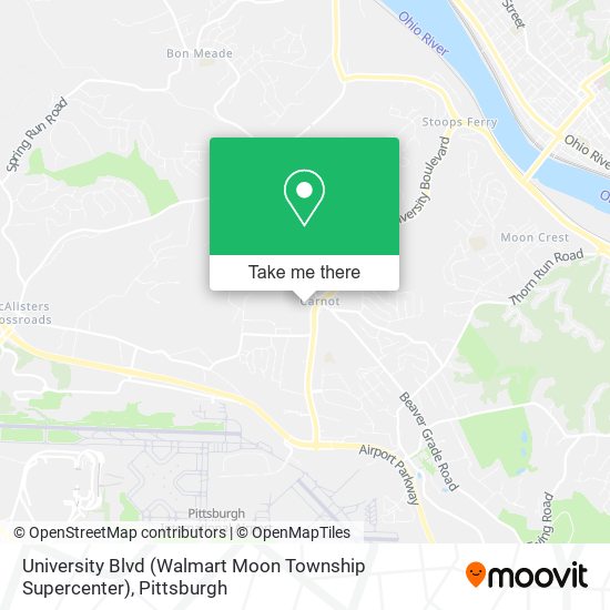 Mapa de University Blvd (Walmart Moon Township Supercenter)