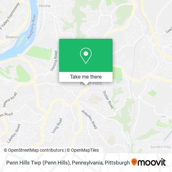 Penn Hills Twp (Penn Hills), Pennsylvania map