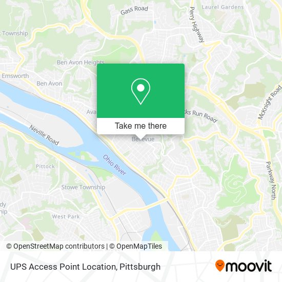 UPS Access Point Location map