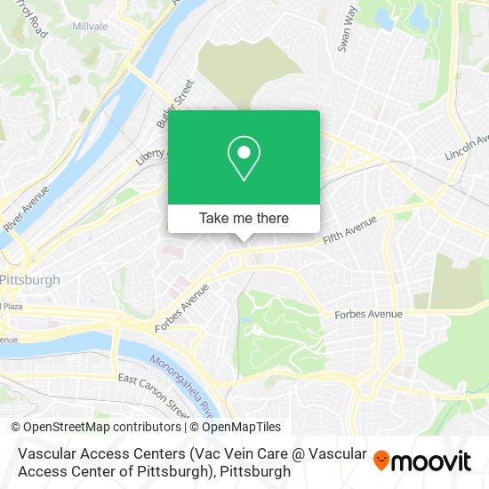 Mapa de Vascular Access Centers (Vac Vein Care @ Vascular Access Center of Pittsburgh)