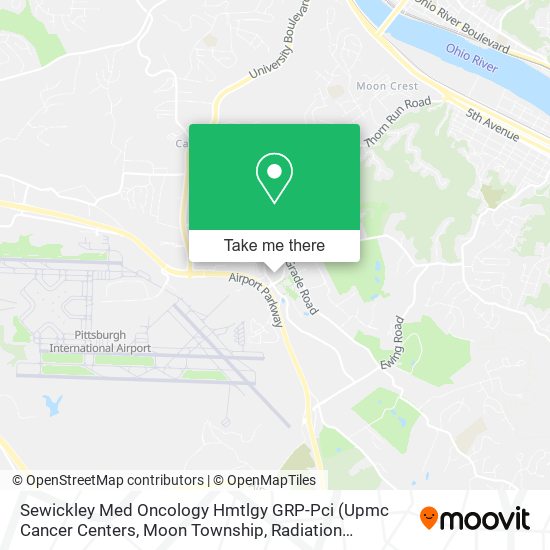 Sewickley Med Oncology Hmtlgy GRP-Pci (Upmc Cancer Centers, Moon Township, Radiation Oncology) map