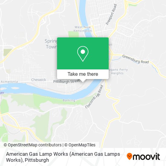 Mapa de American Gas Lamp Works