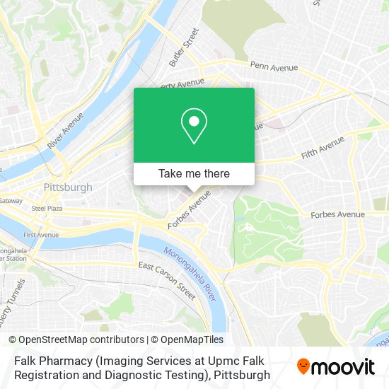 Mapa de Falk Pharmacy (Imaging Services at Upmc Falk Registration and Diagnostic Testing)