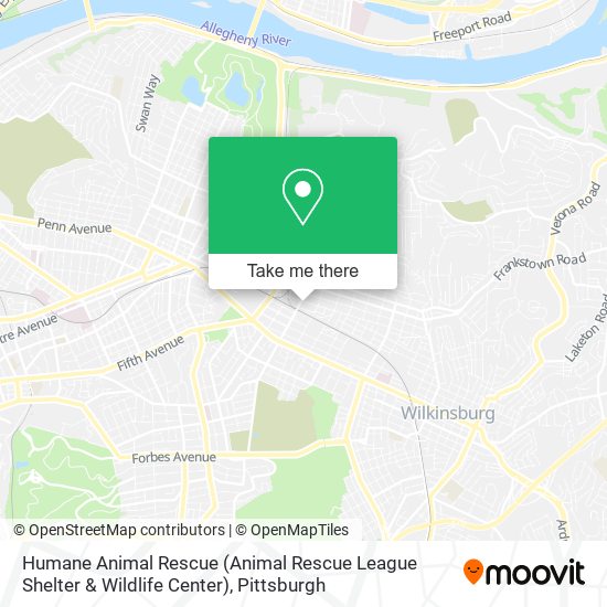 Mapa de Humane Animal Rescue (Animal Rescue League Shelter & Wildlife Center)