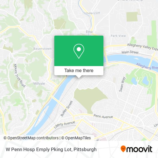 W Penn Hosp Emply Pking Lot map