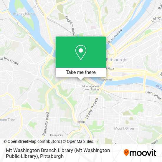 Mapa de Mt Washington Branch Library