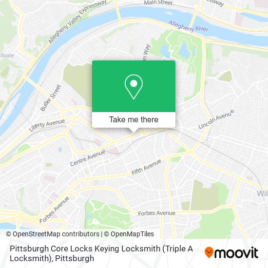 Pittsburgh Core Locks Keying Locksmith (Triple A Locksmith) map