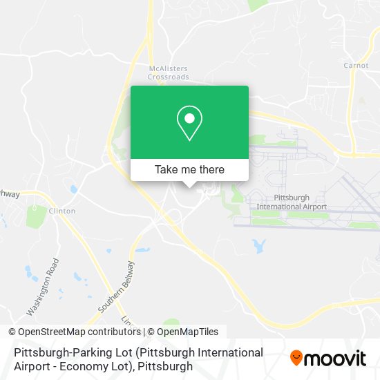 Pittsburgh-Parking Lot (Pittsburgh International Airport - Economy Lot) map