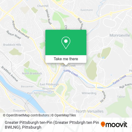 Greater Pittsburgh ten-Pin (Greater Pttsbrgh ten Pin BWLNG) map