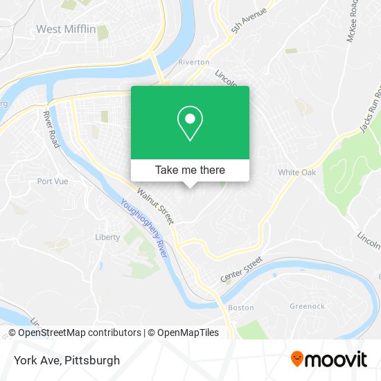 York Ave map