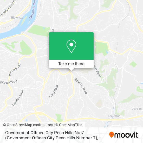 Mapa de Government Offices City Penn Hills No 7