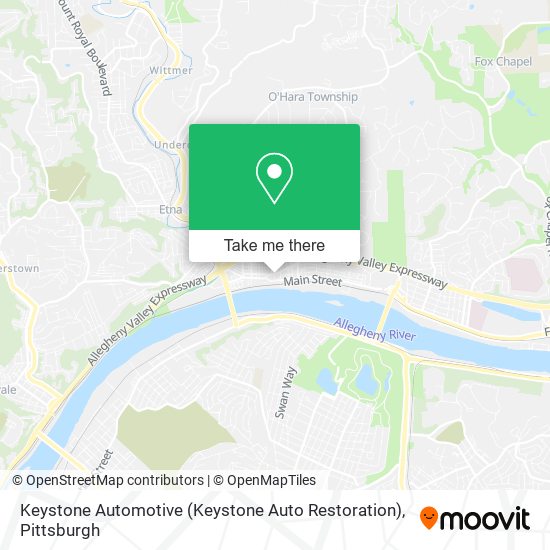 Mapa de Keystone Automotive (Keystone Auto Restoration)